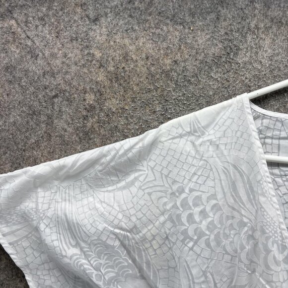 Lilly Pulitzer Blouse Womens Small White Kimono Wrap Tie Waist Top Lightweight - Picture 5 of 9